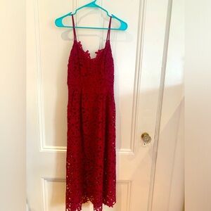 ASTR the label midi dress in wine color, size S. New with Tags.